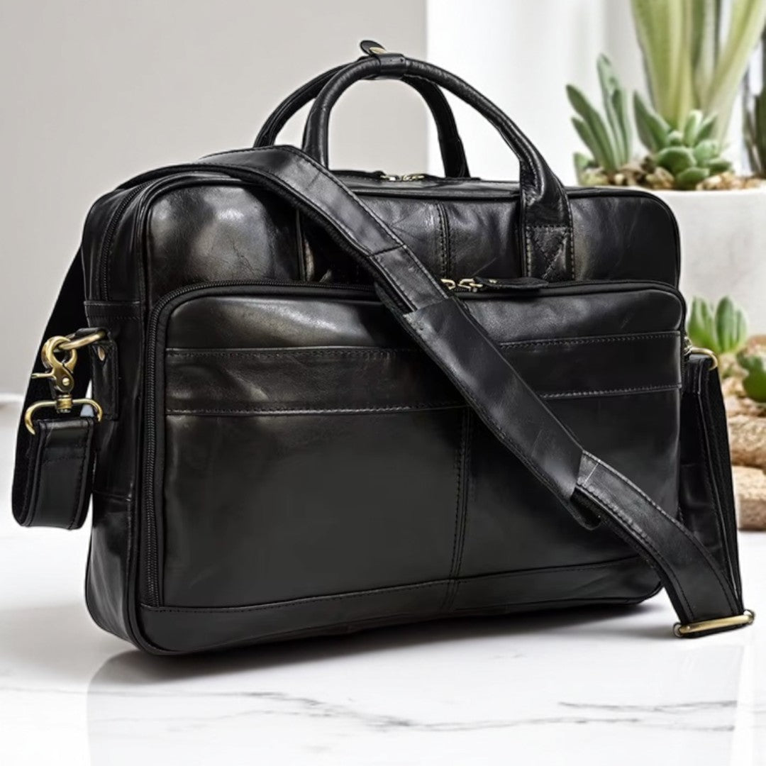 STRAVENOR™ Genuine Patent Leather Briefcase