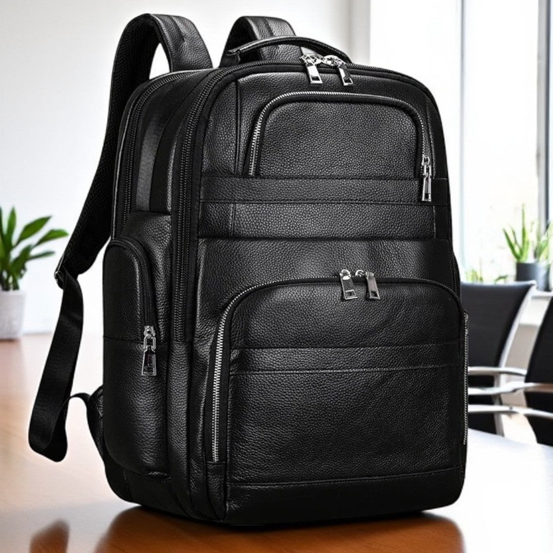 CORVANOR™ Genuine Leather 17" Laptop Backpack